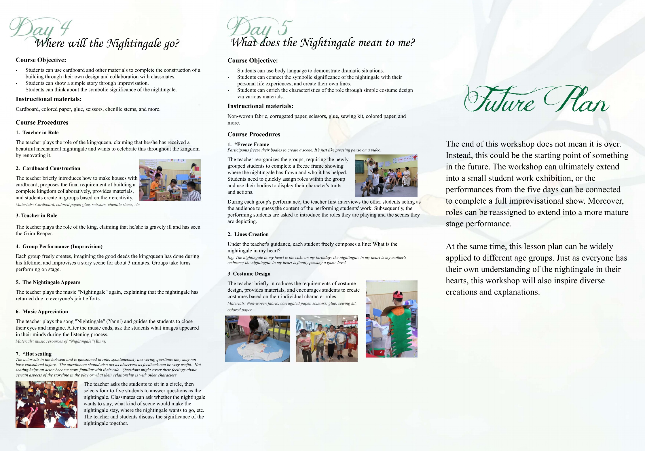 Teaching plan spread part 2